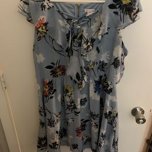 Blue floral dress